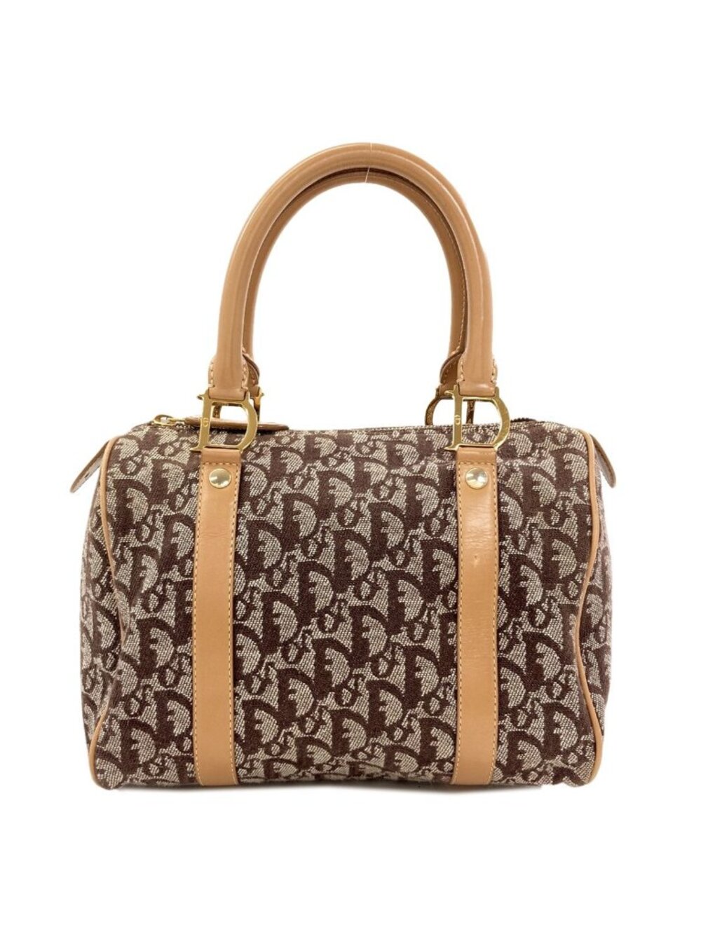 Dior Trotter Pattern Handbag Canvas